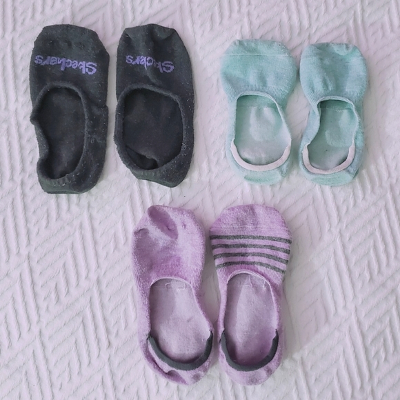 3x Pair of Ked style socks- made for low cut shoes- used- women's - Picture 3 of 4